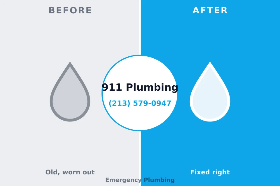 Before and after: plumbing company Houston, PA